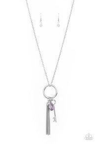 Unlock Your Sparkle - Purple Necklace