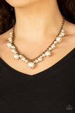 Uptown Pearls Brass Necklace