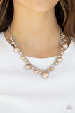 Uptown Pearls Brown Necklace
