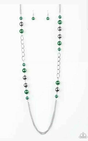Uptown Talker Green Necklace