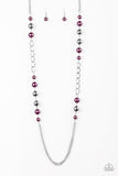 Uptown Talker Purple Necklace-ShelleysBling.com-ShelleysPaparazzi.com