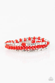 Very Vivacious Red Bracelet-ShelleysBling.com-ShelleysPaparazzi.com