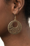 Vineyard Romance - Brass Earrings