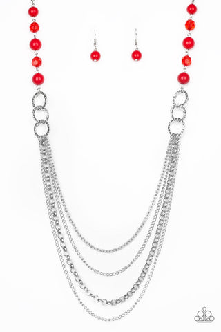 Vividly Vivid Red Necklace-ShelleysBling.com-ShelleysPaparazzi.com