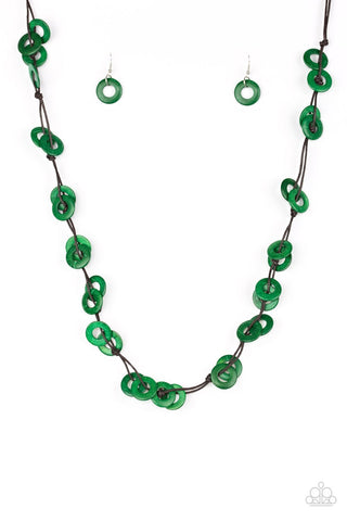 Waikiki Winds Green Necklace-ShelleysBling.com-ShelleysPaparazzi.com