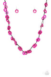 Waikiki Winds Pink Necklace-ShelleysBling.com-ShelleysPaparazzi.com