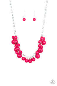 Walk This Broadway Pink Necklace