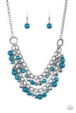 Watch Me Now Blue Necklace and Bracelet Set-ShelleysBling.com-ShelleysPaparazzi.com
