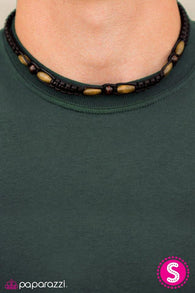 Weekend Warrior Black Necklace-Paparazzi Accessories-ShelleysPaparazzi.com