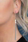 Windblown White Post Earrings