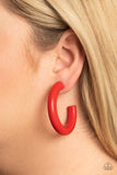 Woodsy Wonder Red Hoop Earrings