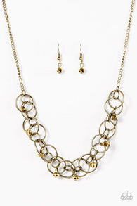 You Can't Handle The Sparkle Brass Necklace-ShelleysBling.com-ShelleysPaparazzi.com