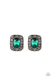 Young Money Green Post Earrings